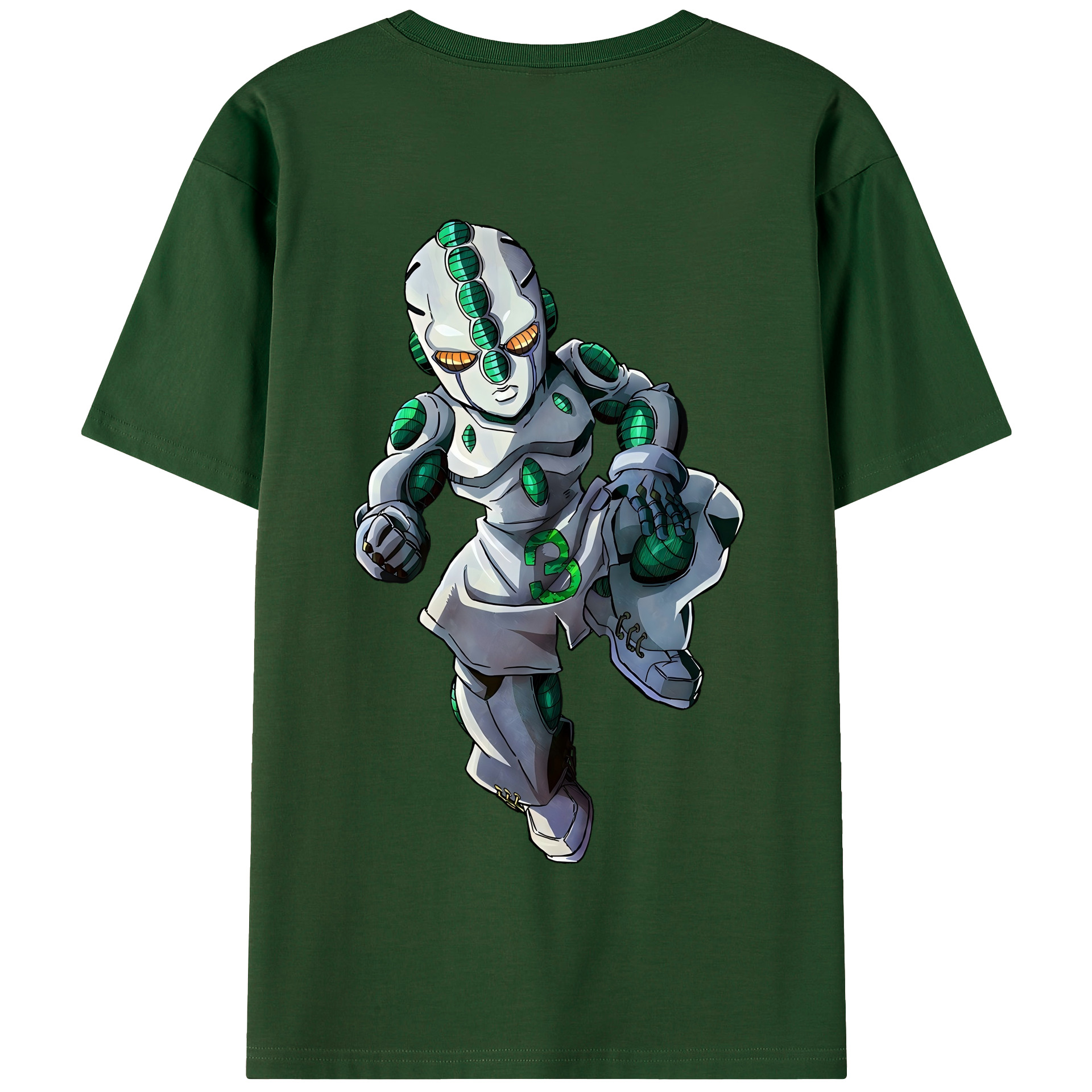 （画像用） ジョジョの奇妙な冒険 広瀨康一 JoJo's Bizarre Adventure Hirose Koichi 綿100％半袖Tシャツ（背面プリント）